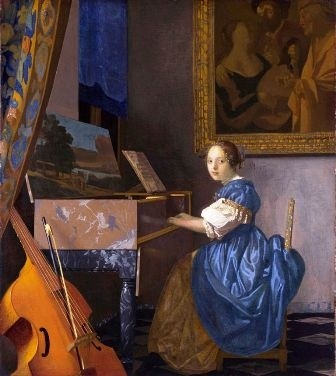 J. Vermeer - Dziewczyna siedząca przy klawesynie (1)