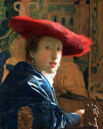 J. Vermeer - Dziewczyna w czerwonym kapeluszu  (1)