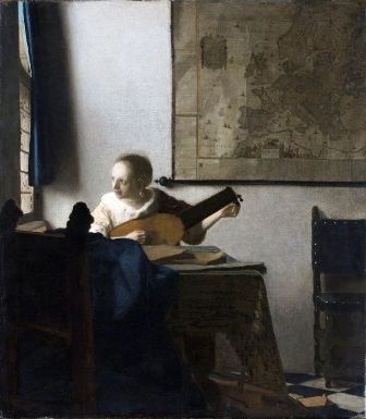 J. Vermeer - Kobieta z lutnią  (1)