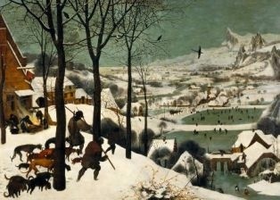 P. Bruegel - Myśliwi w śniegu (zima) (1)