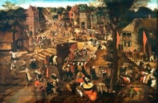 P. Bruegel - Wiejski festiwal ku czci świętego Huberta i Świętego Antoniego (1)