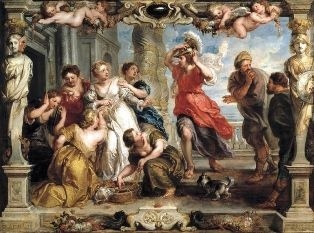 P. Rubens - Achilles odkryty przez Ulissesa wśród córek Lycomedesa (1)