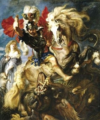 P. Rubens - Św. Jerzy walczący ze smokiem  (1)