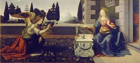 Leonardo da Vinci - Zwiastowanie (1)