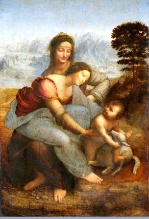 Leonardo da Vinci - Dziewica z Dzieciątkiem i Św. Anną (1)