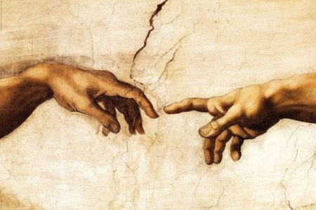 Michał Anioł - Stworzenie Adama - Ręce (1)