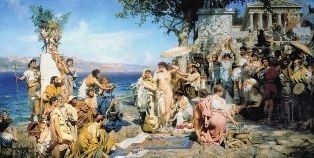 Henryk Siemiradzki - Fryne na święcie Posejdona w Eleusis (1)