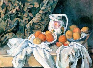Paul Cézanne - Martwa natura z kurtyną (1)