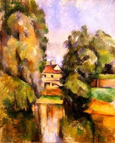 Paul Cézanne - Dom Wiejski przy rzece (1)