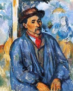 Paul Cézanne - Mężczyzna w niebieskim fartuchu (1)