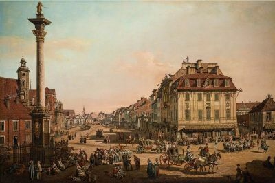Canaletto - Krakowskie Przedmieście od strony Bramy Krakowskiej  (1)