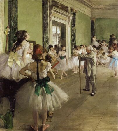 Edgar Degas - Lekcja tańca  (1)