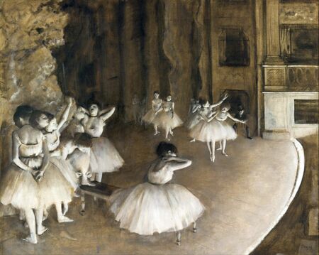 Edgar Degas - Próba baletu na scenie (1)