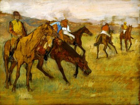 Edgar Degas -  Przed wyścigiem (1)