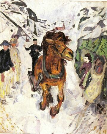 Edvard Munch - Galopujący koń (1)