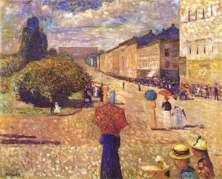 Edvard Munch - Dzień Wiosny na ulicy Karl Johan (1)