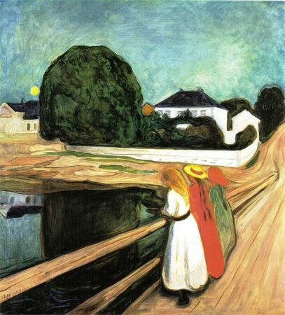 Edvard Munch - Dziewczęta na moście (1)