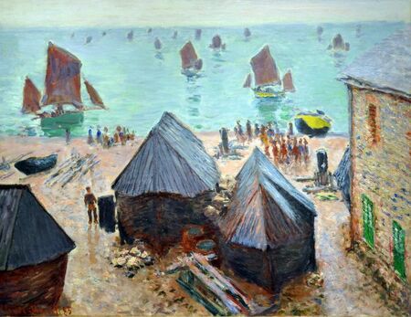 Claude Monet - Wypływające łodzie, Etretat (1)