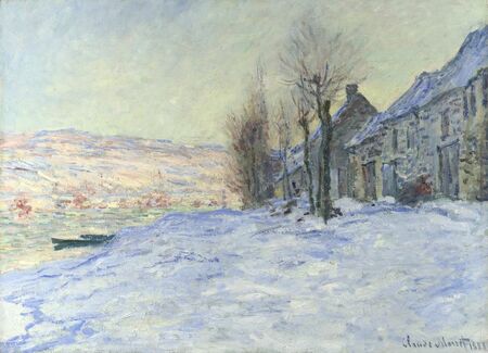 Claude Monet -  Lavacourt pod śniegiem (1)
