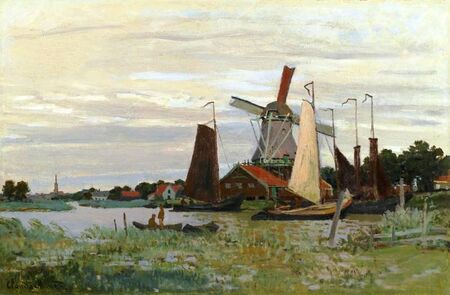 Claude Monet - Wiatrak w Zaandam (1)