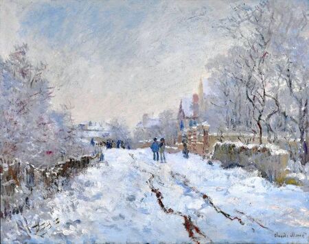 Claude Monet - Śnieg w Argenteuil (1)