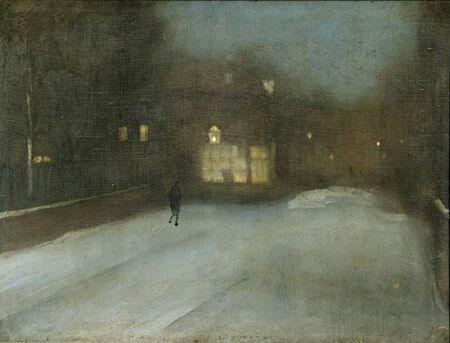 James Whistler - Nocturne in Grey and Gold Chelsea Snow (1)