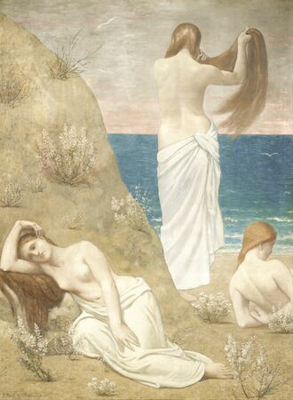 Pierre Puvis de Chavannes - Młode dziewczyny nad morzem  (1)
