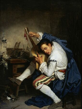 Jean-Baptiste Greuze - Gitarzysta (1)