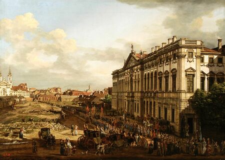 Canaletto - Plac Krasińskich z Pałacem Rzeczypospolitej (Krasińskich) (1)