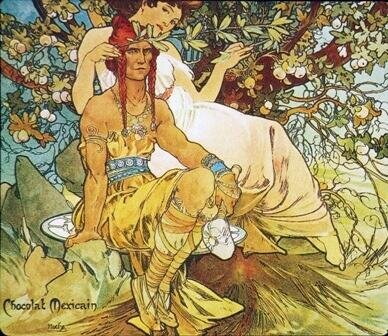 Alfons Mucha - Chocolat Mexicain, Age MurManhood