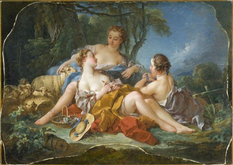 Francois Boucher - Zwierzenia pasterek