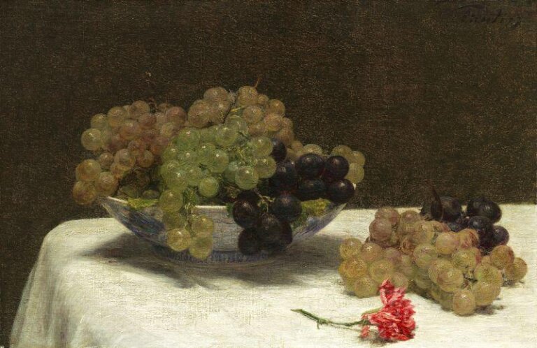 Henri Fantin-Latour - Winogrona i goździk