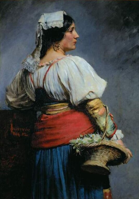 Teodor Axentowicz - Kwiaciarka włoska